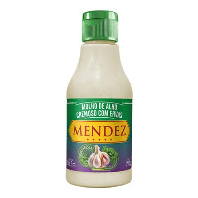 foto: Molho de Alho Cremoso com Ervas Mendez 215ml
