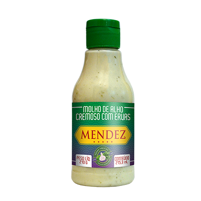 foto: Molho de Alho Cremoso com Ervas Mendez 215ml